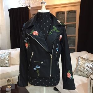 ❗️New Olivacious Faux Leather Embroidered Jacket